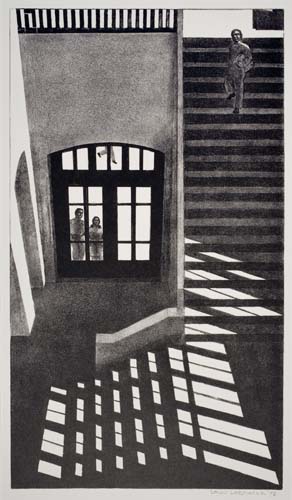 Appraisal: LOUIS LOZOWICK Interior Lithograph x mm x inches full margins