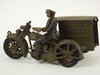 Appraisal: TOY MOTORCYCLE - Rare cast iron Parcel Post sidecar motorcycle