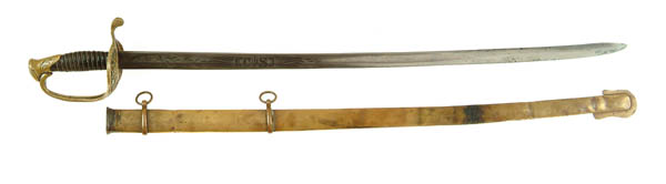 Appraisal: FABULOUS PRESENTATION GRADE CONFEDERATE STAFF OFFICERS SWORD Minty - frosted