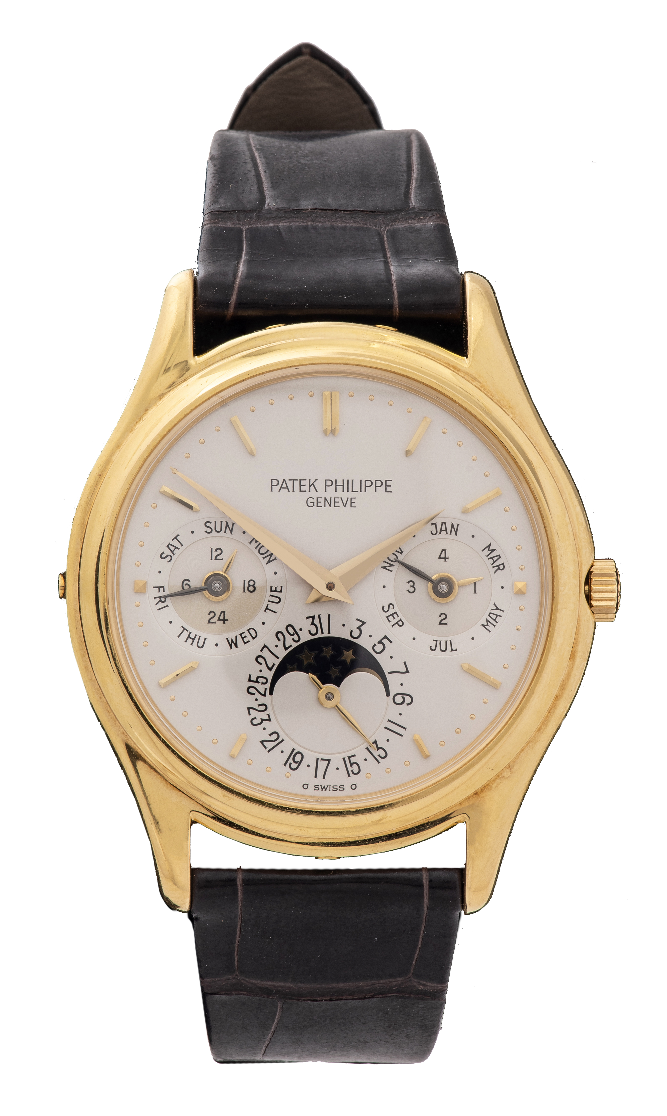 Appraisal: PATEK PHILIPPE PERPETUAL CALENDAR K GOLD WATCH Patek Philippe Perpetual