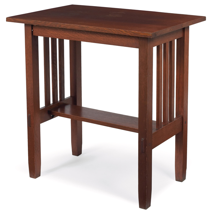 Appraisal: Stickley Brothers side table rectangular top over a lower stretcher