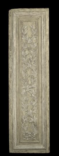 Appraisal: Louis XVI-Style Polychromed Oak Panel third quarter th century the