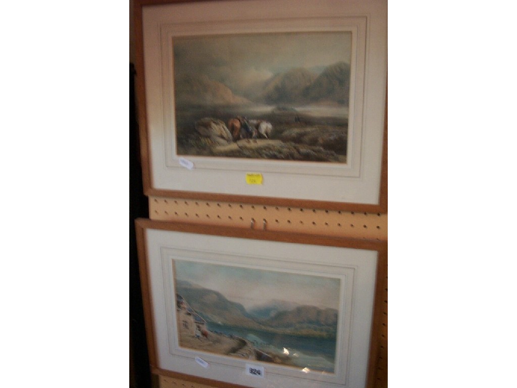 Appraisal: A pair of early th century watercolours one showing a