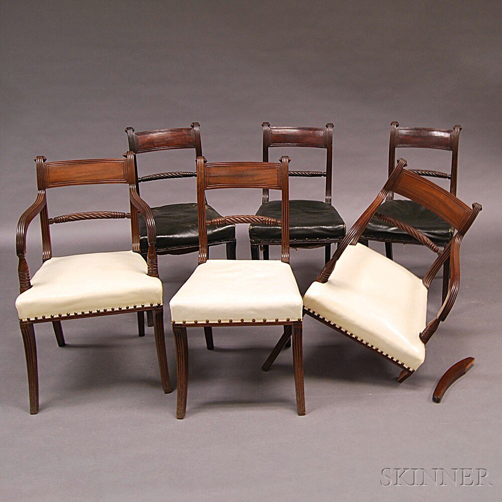 Appraisal: Set of Six Regency Mahogany Dining Chairs England early th