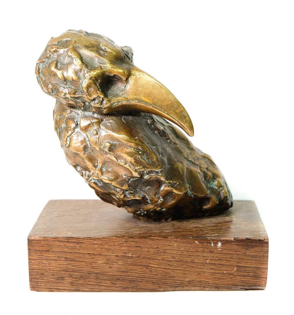 Appraisal: BRUTALIST STYLE GILT PATINATED BRONZE BIRDBrutalist style gilt and patinated