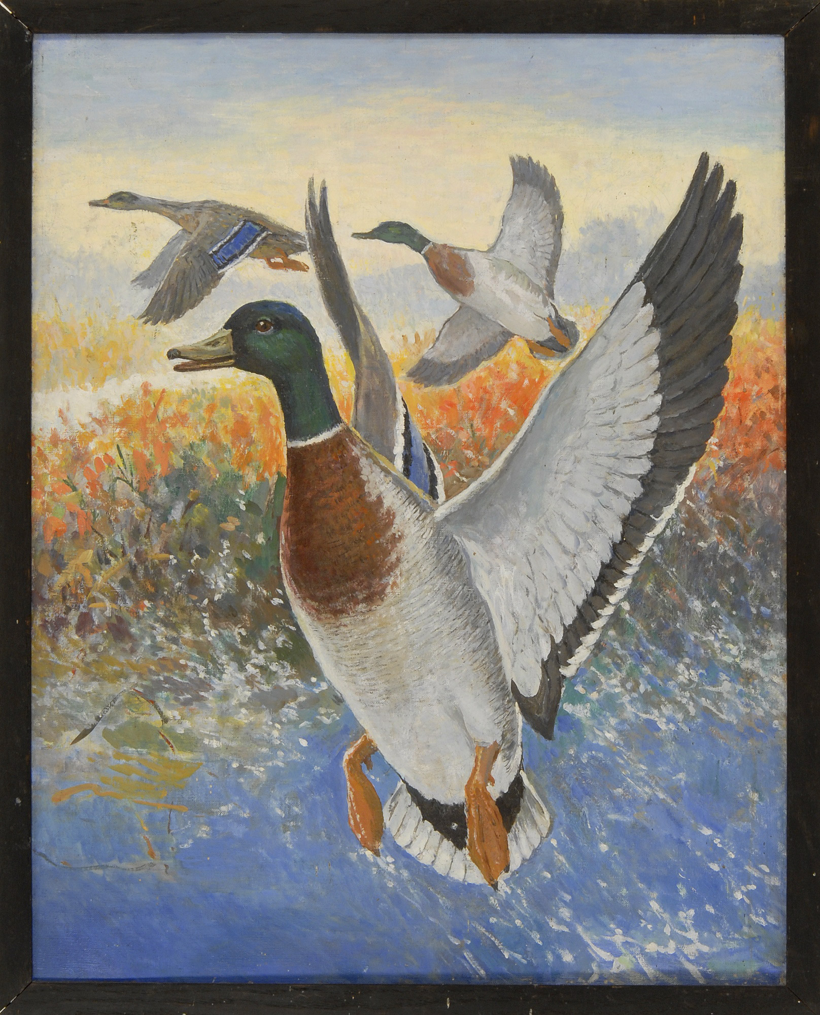 Appraisal: ATTRIBUTED TO REGINALD FAIRFAX BOLLESAmerican - Three mallards in flight