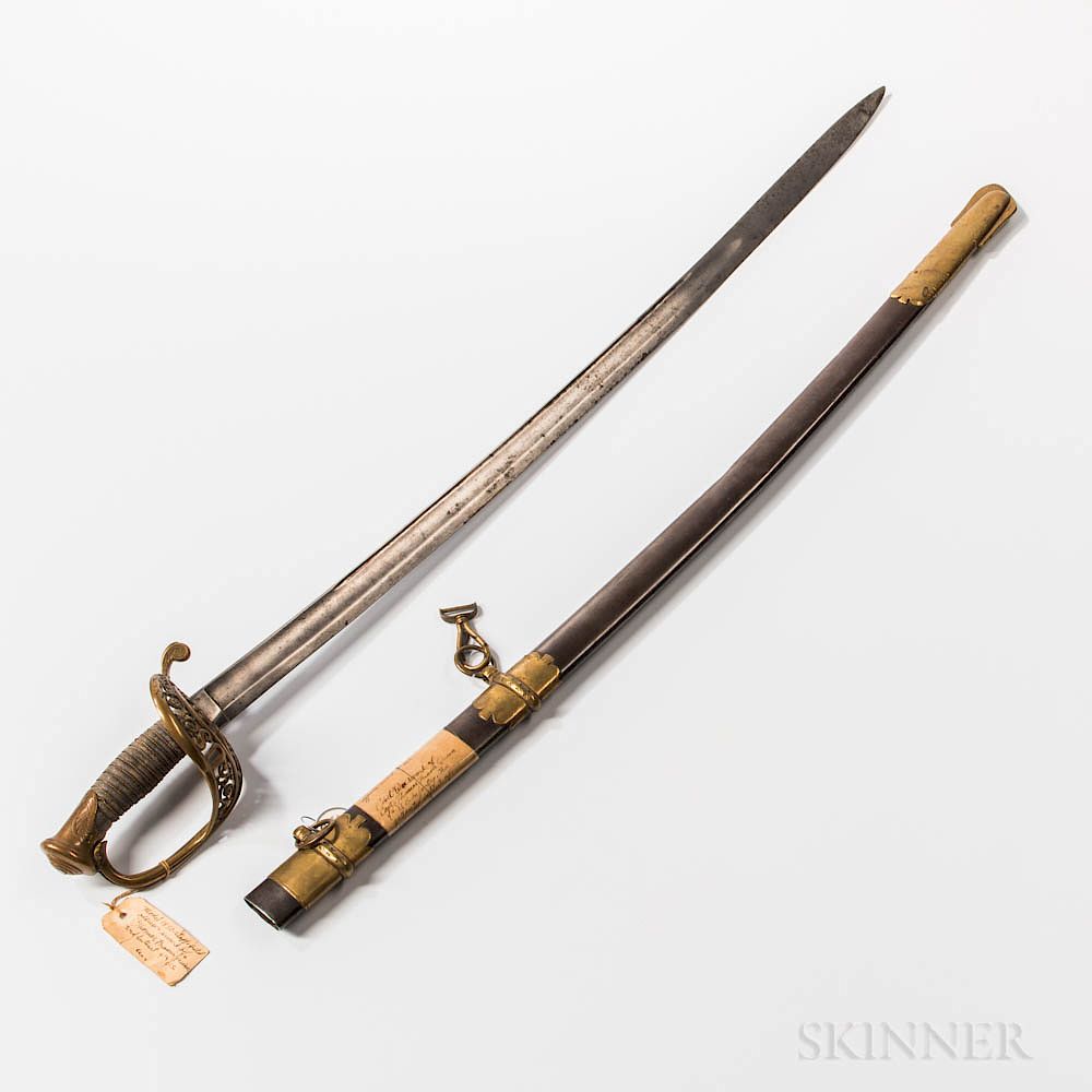 Appraisal: U S Model Staff Field Officer's Sword Identified to nd