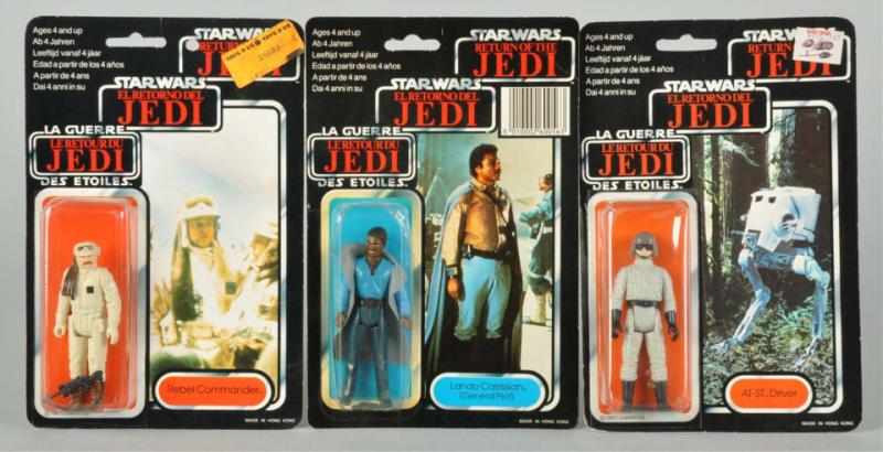 Appraisal: Lot of Star Wars Tri-Logo Carded Figures Description Includes Lando