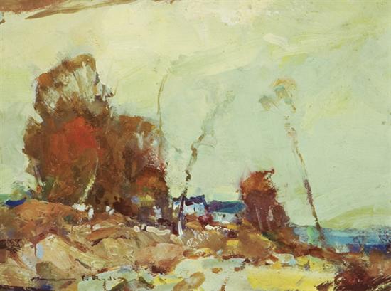 Appraisal: RYDER CHAUNCEY American - Autumn Landscape with House oil on