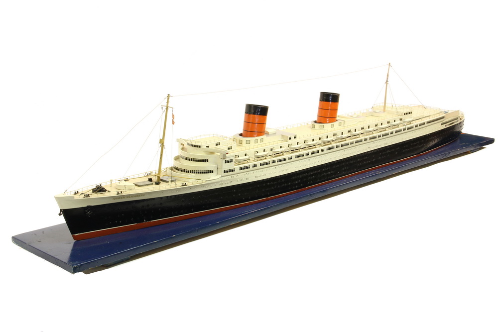 Appraisal: CASED SHIP MODEL - 'RMS Queen Elizabeth' the Cunard Line