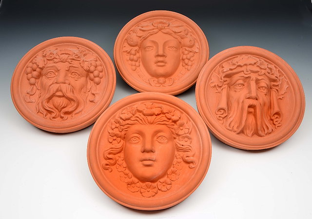 Appraisal: Set of four classical style roundelseach with satyr masks th