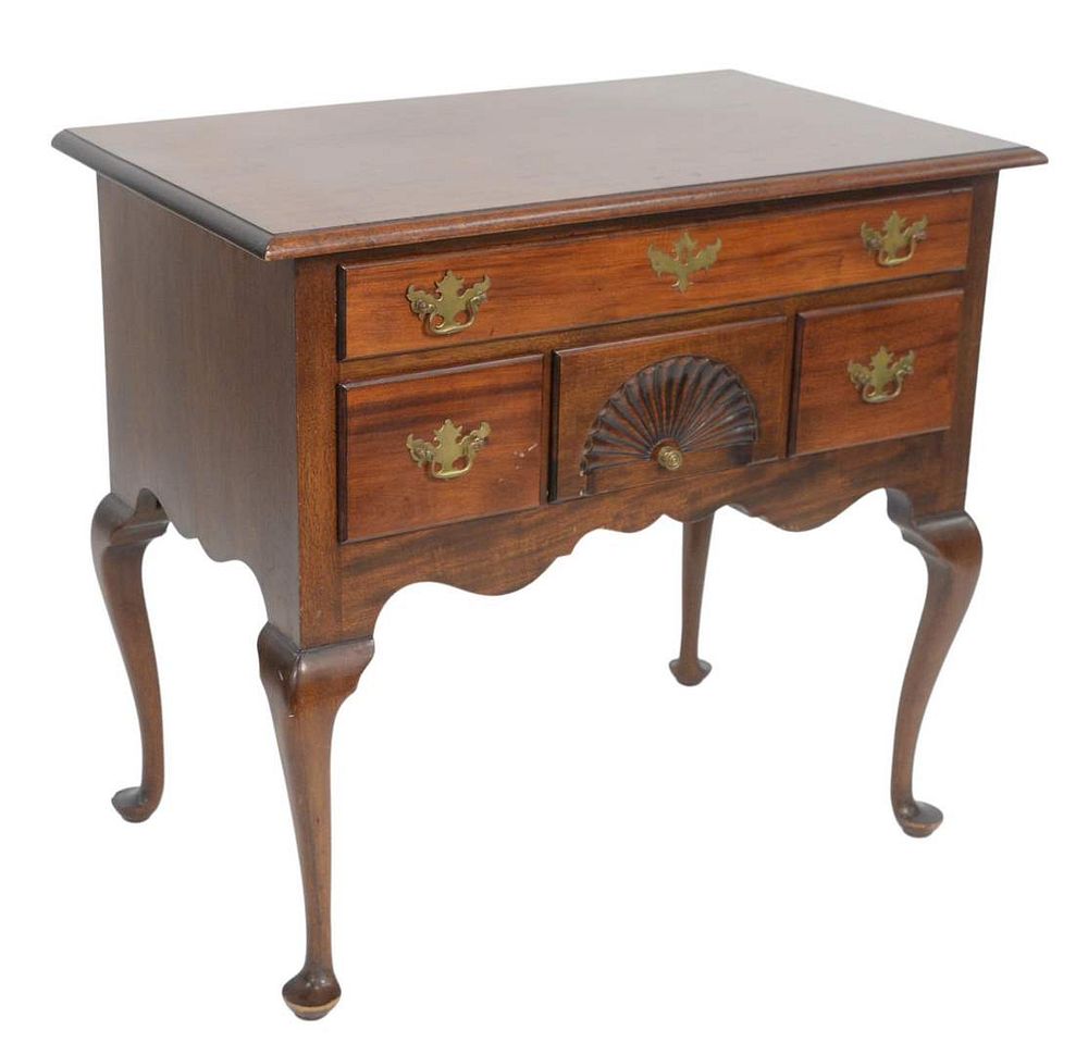 Appraisal: Margolis Mahogany Queen Anne Style Lowboy height inches width inches