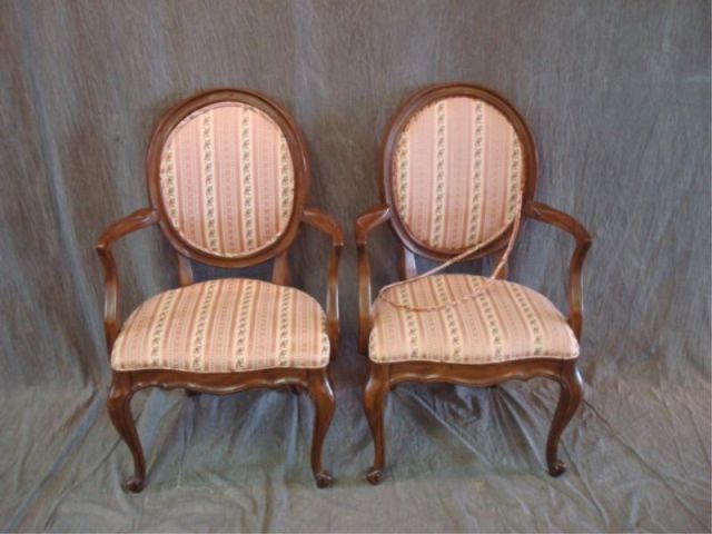 Appraisal: Pair of Louis XV Style Arm Chairs From a Bronxville