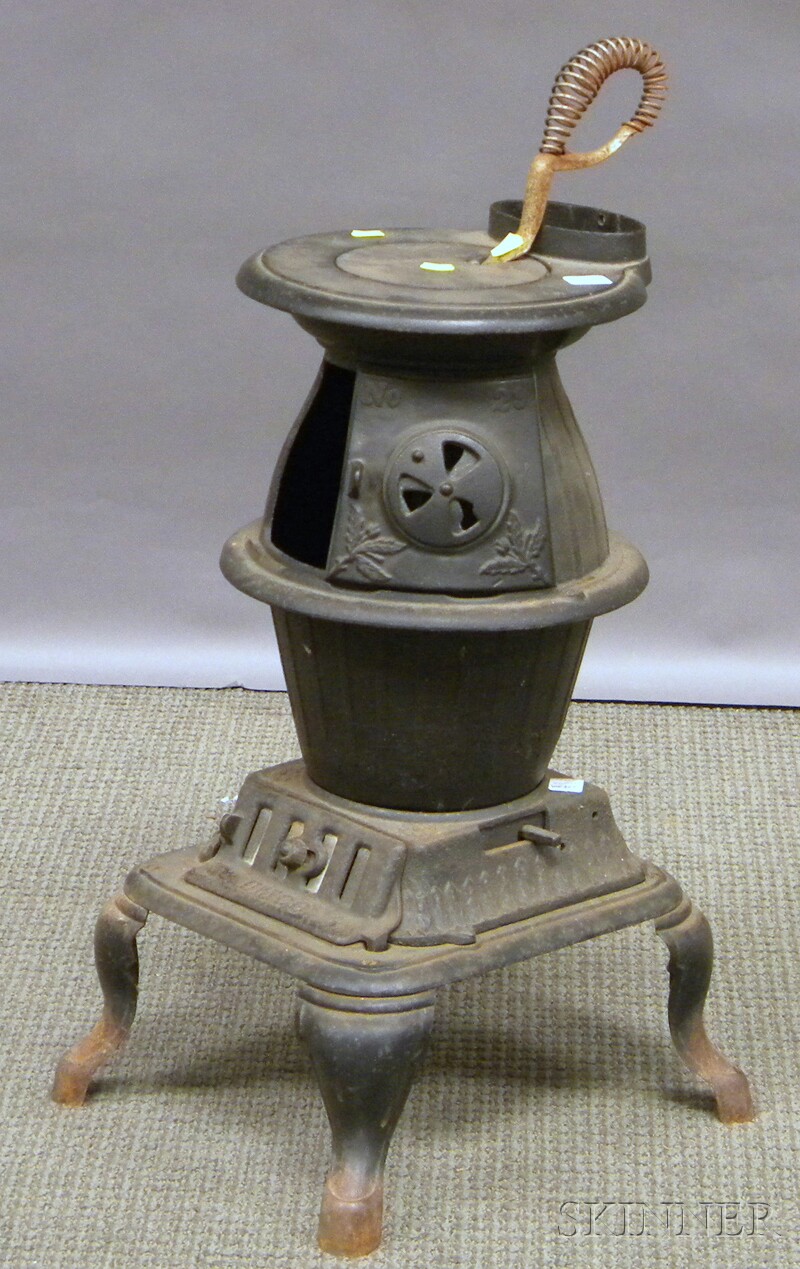 Appraisal: Small Cast Iron Potbellied Stove ht lg dp in