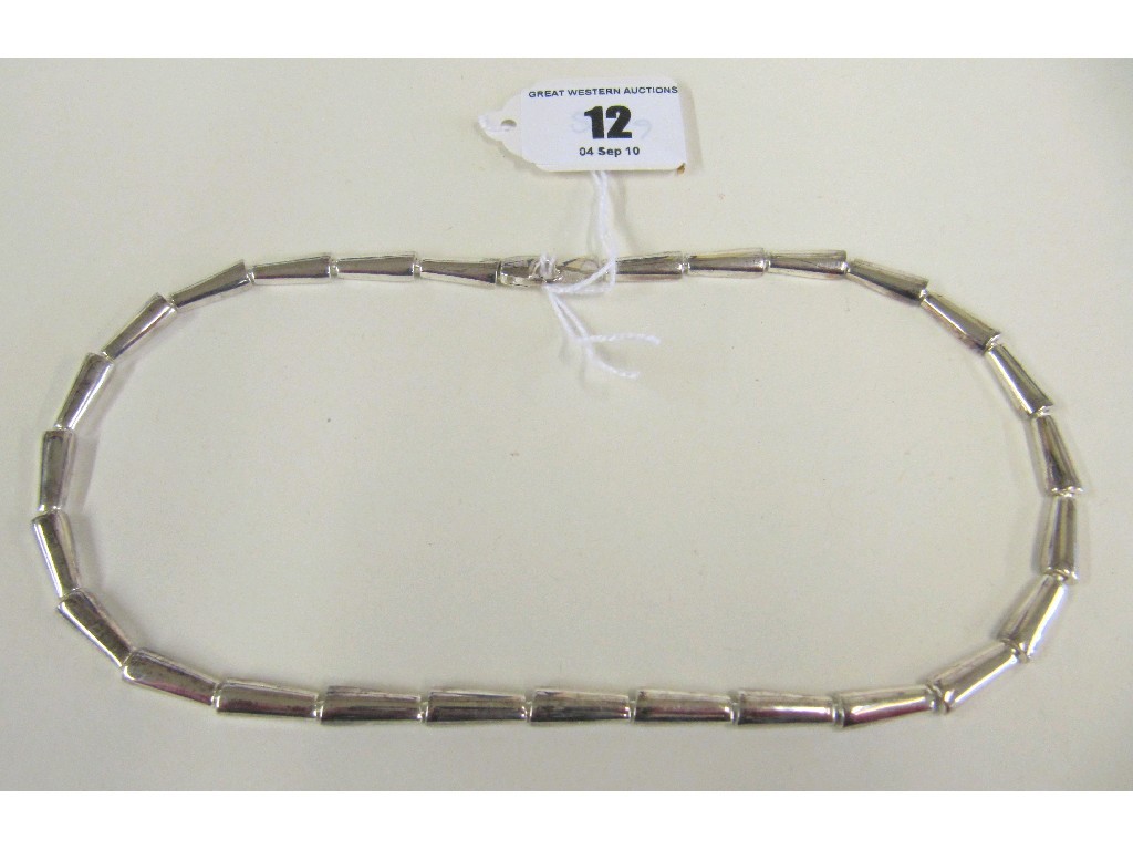 Appraisal: Contemporary silver necklace