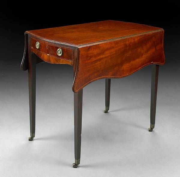 Appraisal: A George III crossbanded mahogany pembroke table fourth quarter th