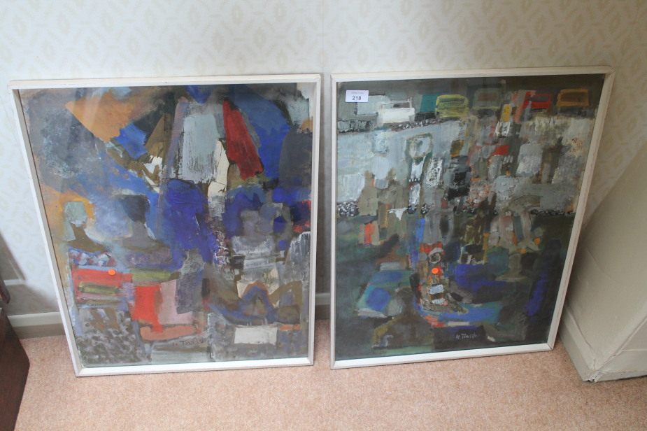 Appraisal: ARR Serge De Turville - A pair of abstract sketches