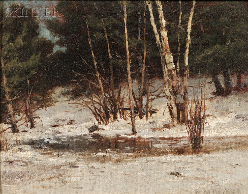 Appraisal: Robert Melvin Decker American - Winter Scene with Trees Signed