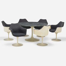 Appraisal: Eero Saarinen TULIP DINING TABLE MODEL W AND CHAIRS MODEL