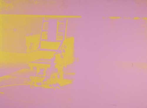 Appraisal: ANDY WARHOL Electric Chair Color screenprint printed in pink and