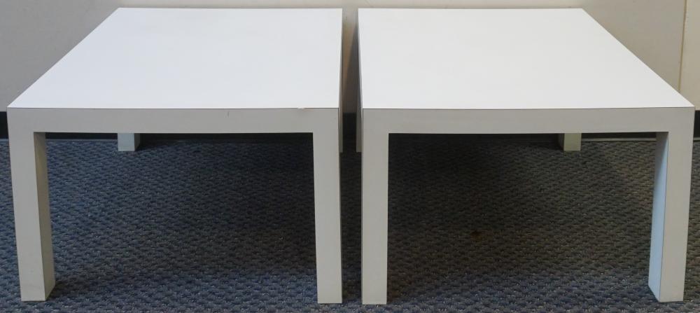 Appraisal: Pair White Laminate Coffee Tables x x in x x