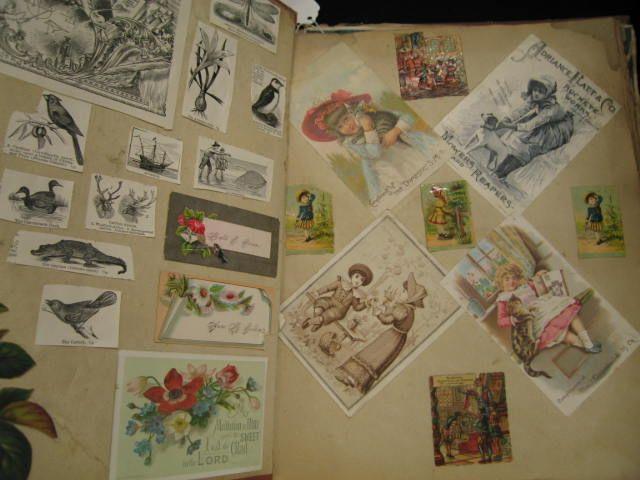 Appraisal: Victorian Scrapbook with Trade Cards and other wonderful paper items