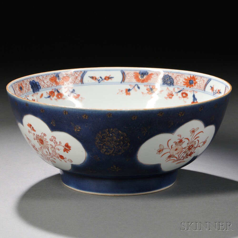 Appraisal: Imari Deep Bowl China th th century with underglaze blue