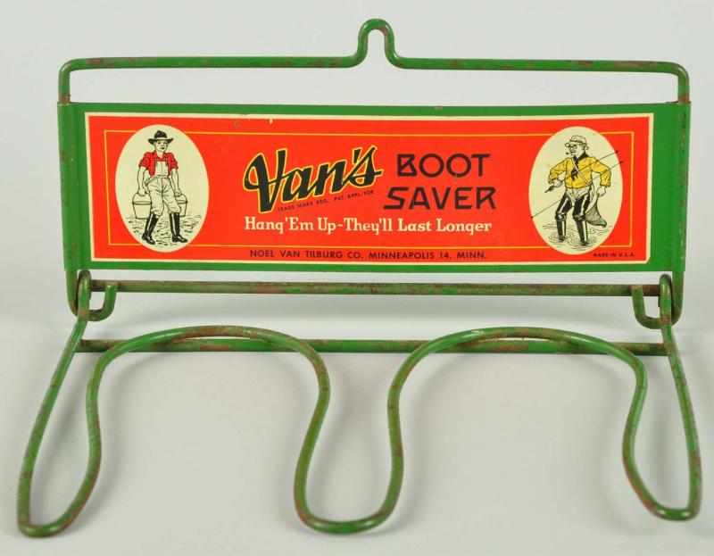 Appraisal: Tin Green Vans Boot Saver Rack Condition Near Mint Size