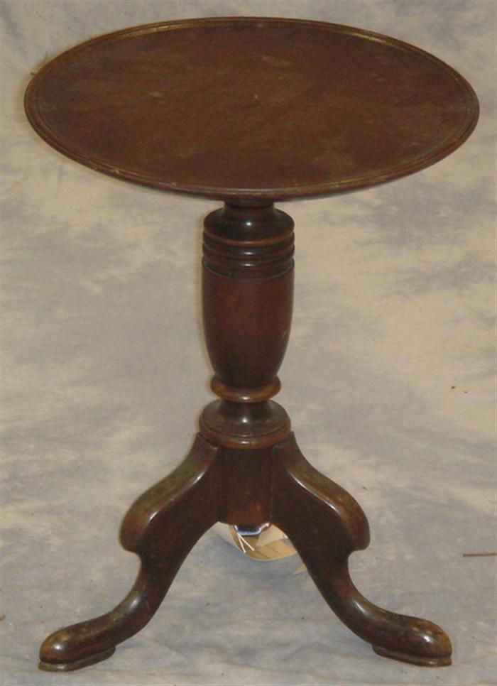 Appraisal: Miniature Mahogany dish top pedestal th C diameter x tall