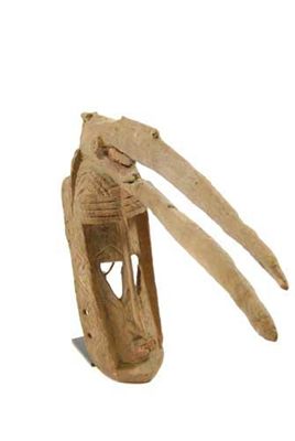 Appraisal: A Dogon bird mask Mali of elongated form with triangular