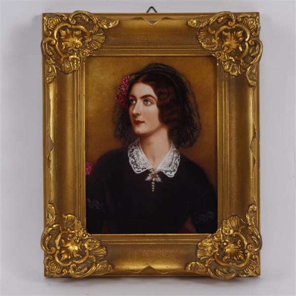 Appraisal: Lola Montez th Century KPM German porcelain portrait plaque After