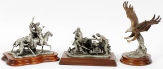 Appraisal: PEWTER SCULPTURES PEWTER SCULPTURES Painting the Town H by Pollard