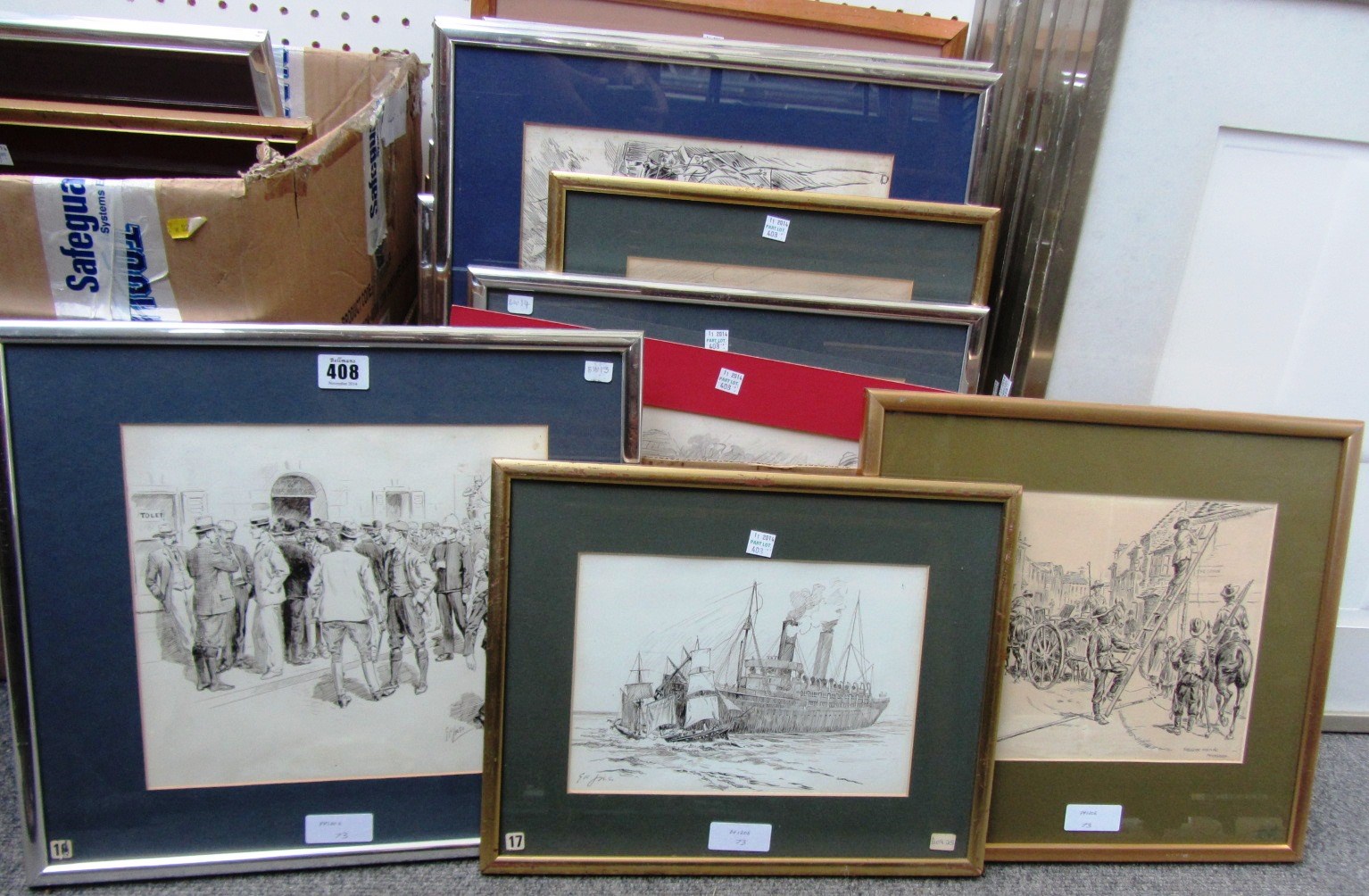 Appraisal: A quantity of original pen and ink illustrations for the