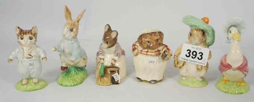 Appraisal: Beswick Beatrix Potter Figures Gold Edition comprising Tom Kitten Mr