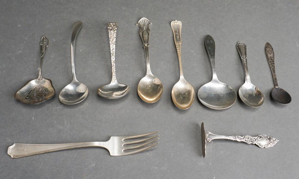 Appraisal: Ten Assorted Sterling Silver Flat Table Articles Including Stieff 'Princess'