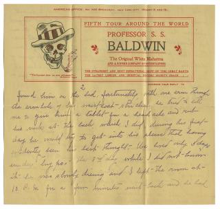 Appraisal: Baldwin Samri S Two Autograph Letters Signed Shadow and one