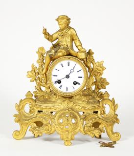 Appraisal: French Louis XV style gilt mantle clock French Louis XV