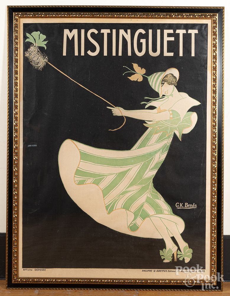 Appraisal: Benda lithograph poster Mistinguett Benda lithograph poster Mistinguett x Condition