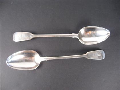 Appraisal: Pair of English 'fiddle' pattern sterling silver stuffing spoons joseph