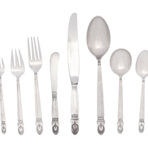 Appraisal: An American Silver Flatware Service Frank M Whiting Co North