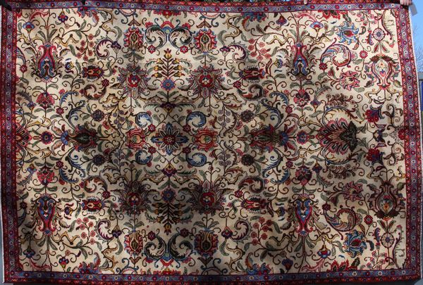 Appraisal: Tabriz rug ' x ' Good condition EST -