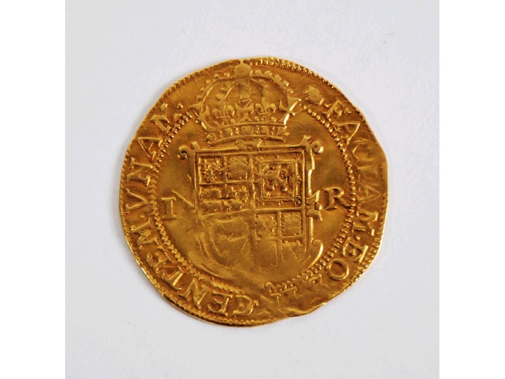 Appraisal: JAMES I GOLD UNITE probably fifth bust showing wear and