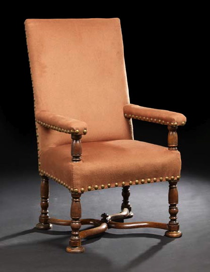 Appraisal: Provincial Regence-Style Mahogany Fauteuil a la Reine late th century