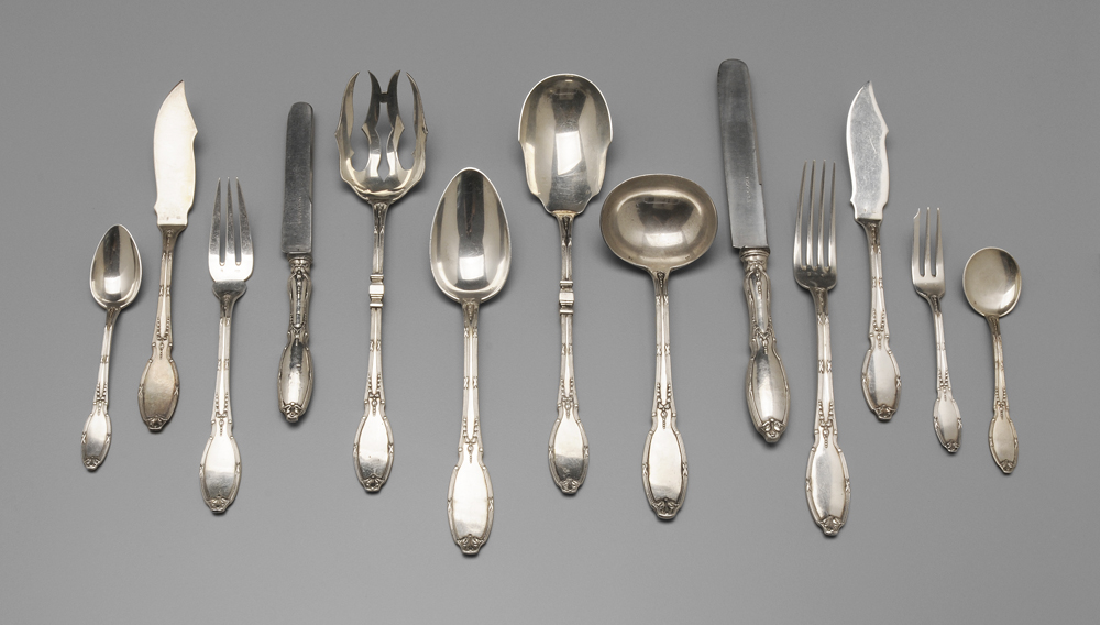 Appraisal: Set of Continental Silver Flatware late th early th century