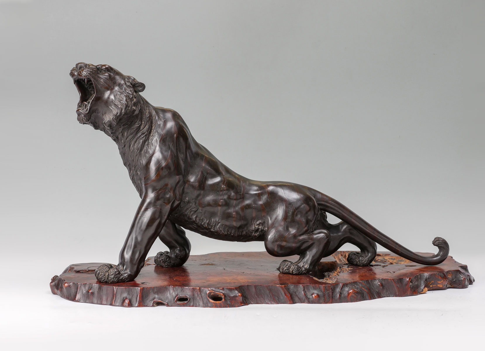 Appraisal: IMPRESSIVE LARGE MEIJI JAPANESE BRONZE TIGER Signed under one of