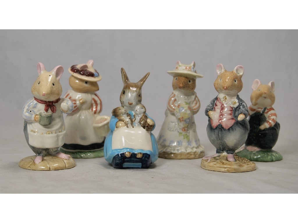 Appraisal: Five Royal Doulton Brambly Hedge figures 'Poppy Eyebright' 'Lady Woodmouse'