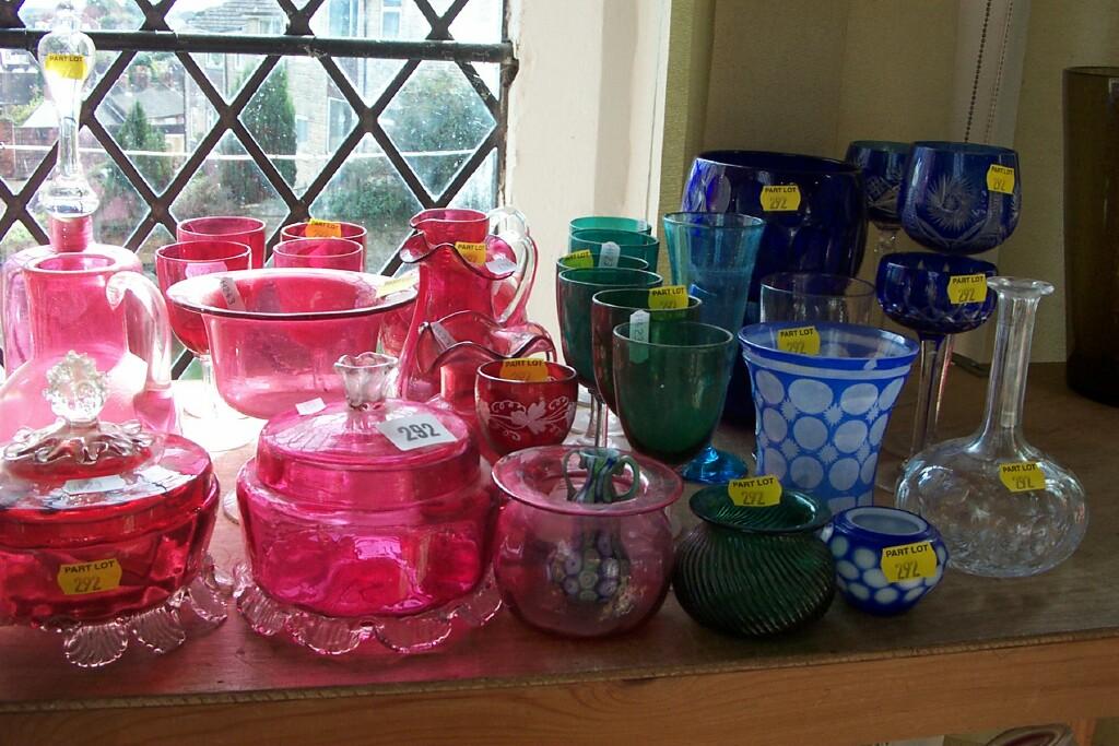 Appraisal: An interesting collection of th century cranberry glassware including a