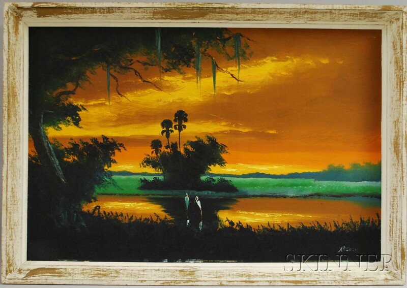 Appraisal: Mary Ann Carroll American th Century Sunset over a Florida