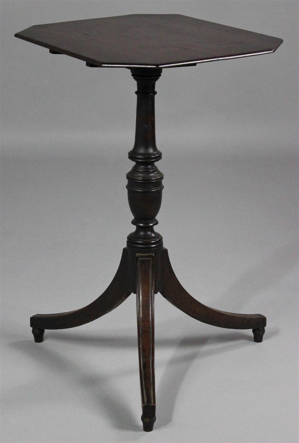 Appraisal: NEW ENGLAND FEDERAL MAHOGANY CANDLE STAND POSSIBLY NEW HAMPSHIRE circa