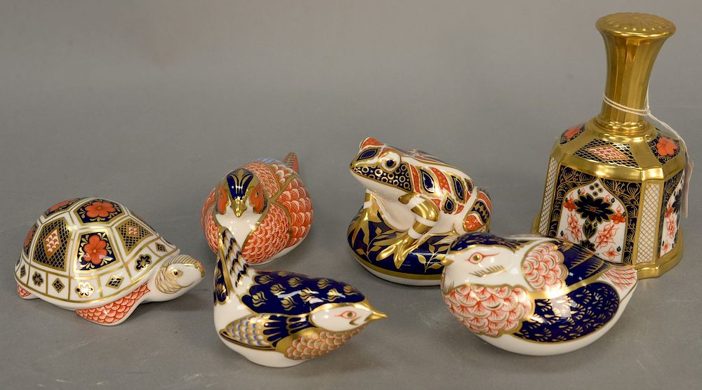 Appraisal: Royal Crown Derby six piece group to include figure of